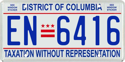 DC license plate EN6416