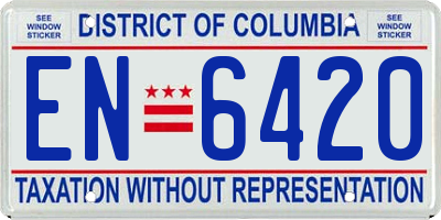 DC license plate EN6420