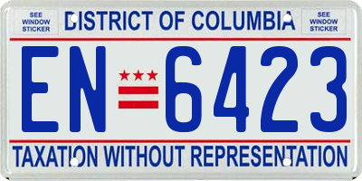 DC license plate EN6423