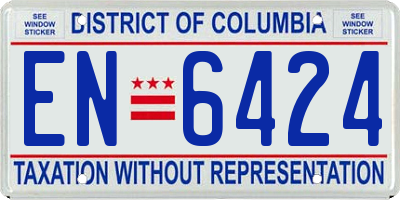 DC license plate EN6424