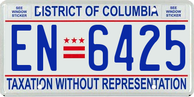 DC license plate EN6425