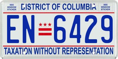 DC license plate EN6429