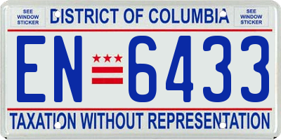 DC license plate EN6433