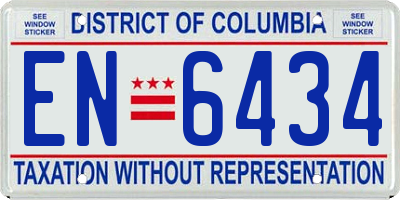 DC license plate EN6434