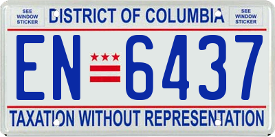 DC license plate EN6437
