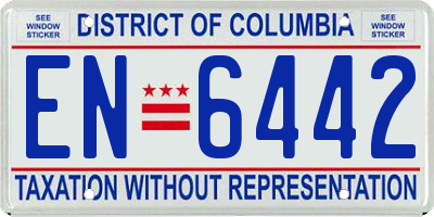 DC license plate EN6442