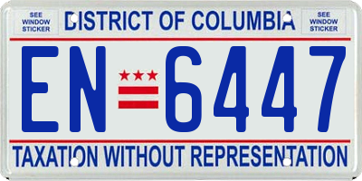 DC license plate EN6447
