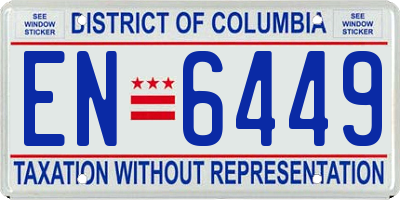 DC license plate EN6449