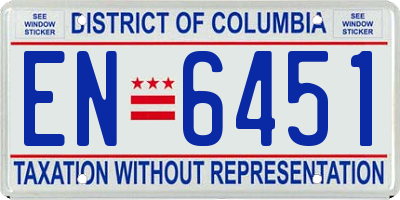 DC license plate EN6451