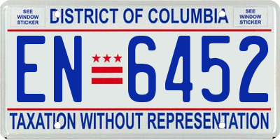 DC license plate EN6452
