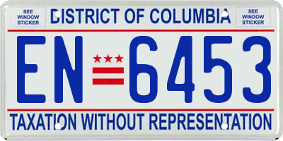 DC license plate EN6453