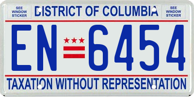 DC license plate EN6454