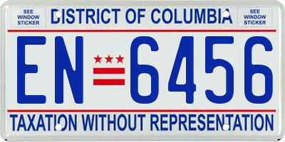 DC license plate EN6456
