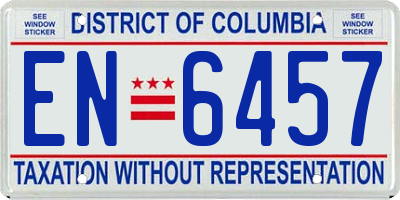 DC license plate EN6457