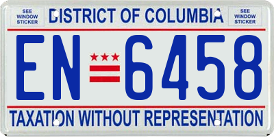 DC license plate EN6458