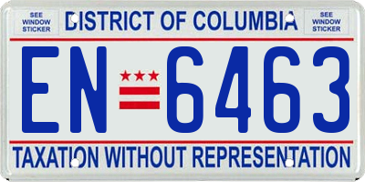 DC license plate EN6463