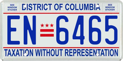 DC license plate EN6465