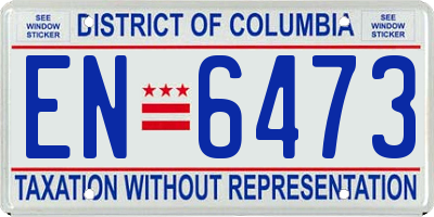 DC license plate EN6473