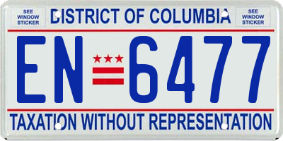 DC license plate EN6477