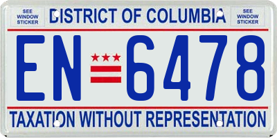 DC license plate EN6478