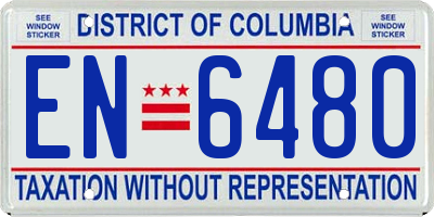DC license plate EN6480