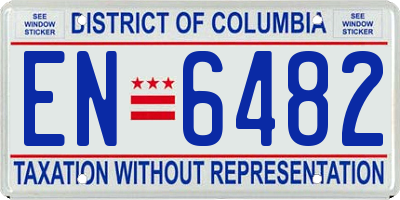 DC license plate EN6482