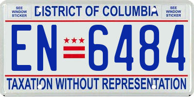 DC license plate EN6484