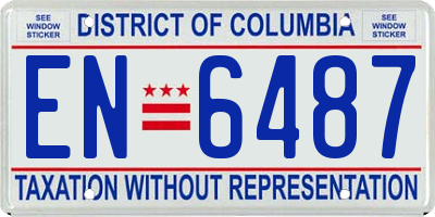 DC license plate EN6487