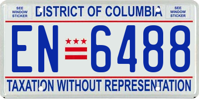 DC license plate EN6488
