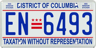 DC license plate EN6493