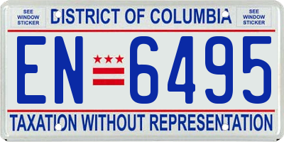 DC license plate EN6495