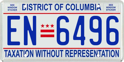 DC license plate EN6496