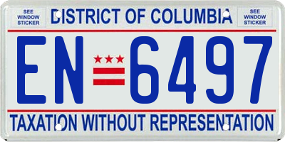 DC license plate EN6497