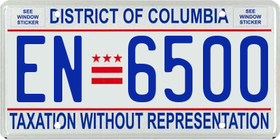 DC license plate EN6500