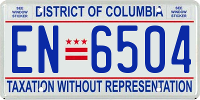 DC license plate EN6504