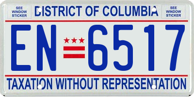 DC license plate EN6517