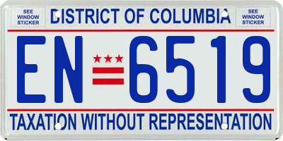 DC license plate EN6519