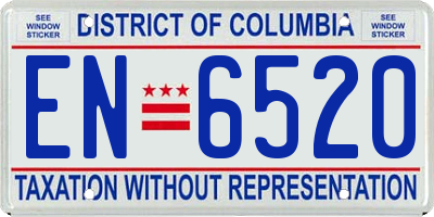 DC license plate EN6520