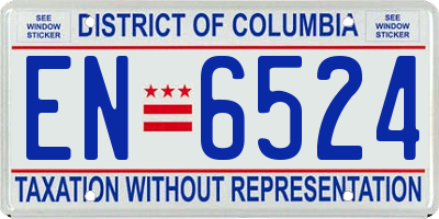 DC license plate EN6524
