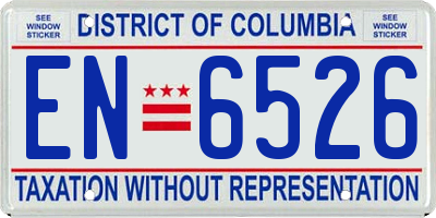 DC license plate EN6526