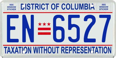 DC license plate EN6527