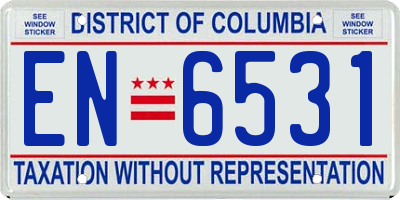 DC license plate EN6531