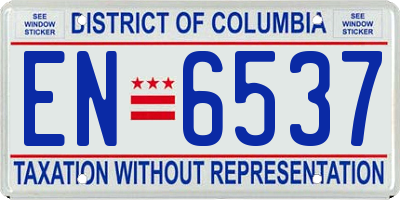 DC license plate EN6537