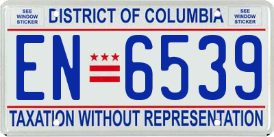 DC license plate EN6539