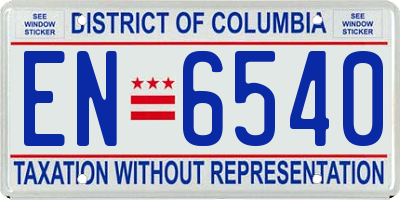 DC license plate EN6540