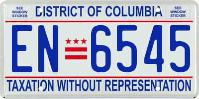 DC license plate EN6545