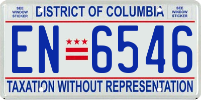 DC license plate EN6546