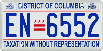 DC license plate EN6552