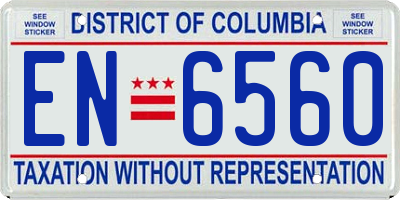 DC license plate EN6560