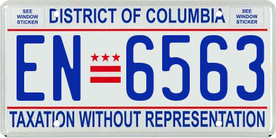 DC license plate EN6563